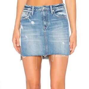 Lovers + Friends Elijah Denim Mini Skirt in Baxter Size 27